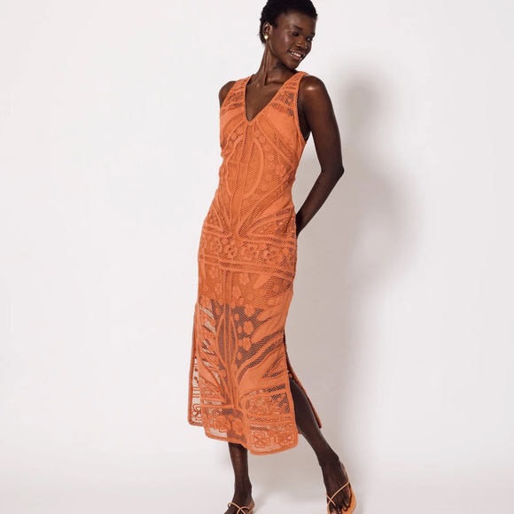 NWT cleobella shelby crochet midi dress current season Shopbop - Picture 6 of 9